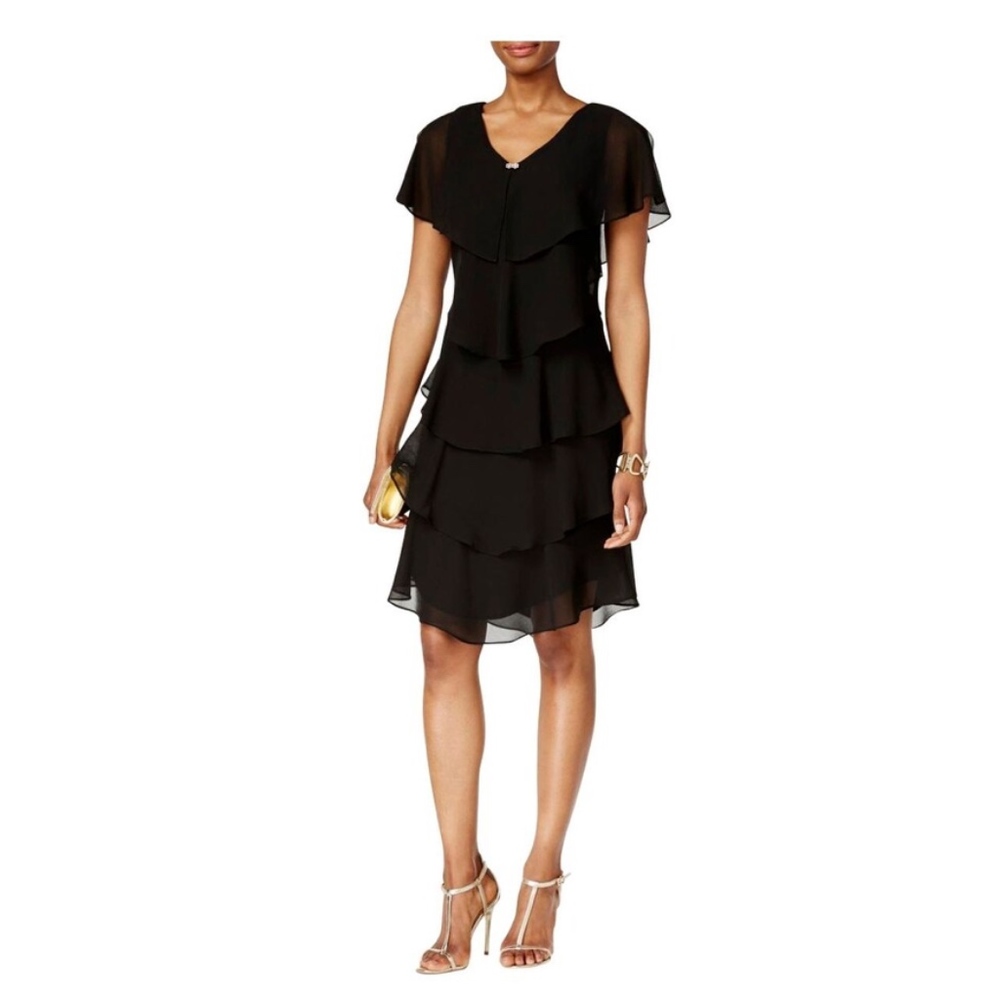 NWT Catherines Capelet Tiered Dress